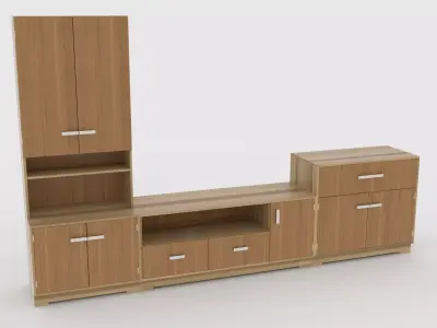 tv stand 63 Low-poly 3D model