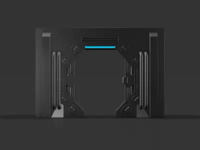Sci Fi Door Low-poly 3D model