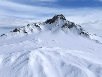 Snow Mountain 12 Low-poly 3D model