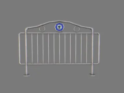 Fence model 05 Low-poly 3D model
