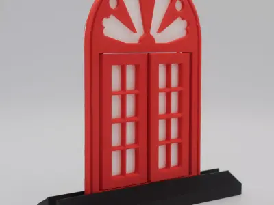 Functional Double windows style 8 multi-color  3D print model