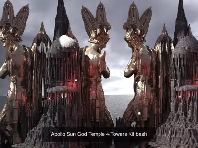 Apollo Sun God sculpture collection 3D Model Pack