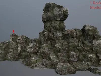 Rocks rock Low-poly 3D model purchase