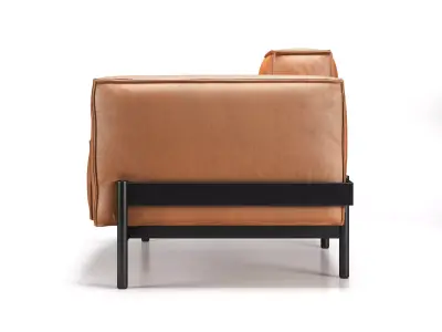 DS-21-01 leather armchair with frame 3D model