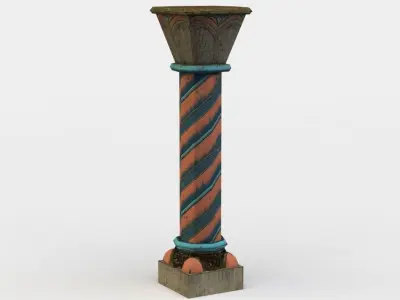 Column egyptian - egyptian Low-poly 3D model