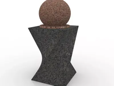 Floating Sphere Marble 3D model