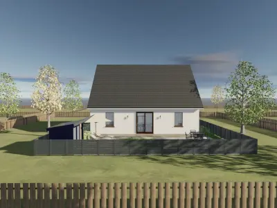 Modern Suburban European American Home  3D model