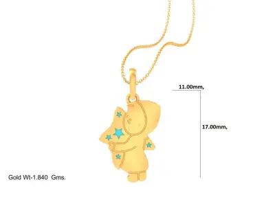 Kids Pendants 3dm STL OBJ FBX Renders Details 3D print model