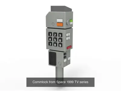 Commlock and Stun Gun from Space 1999 TV series 3D Model Pack