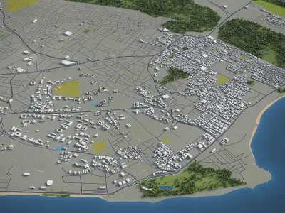 Visakhapatnam  Low-poly 3D model