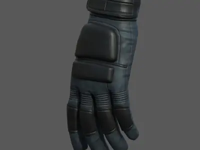 Gloves military combat scifi futuristic space human  Low-poly 3D model