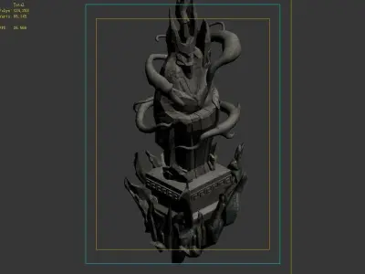 Demon Palace - Mysterious Statues 01 3D model