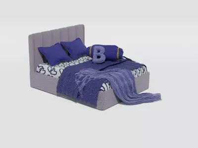 Elegant Avalon Bed 3D model