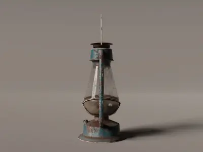 Old West Oil Lamp 3D model