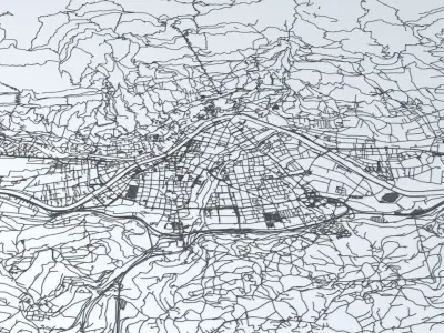 Innsbruck Road Network and Streets 3D model