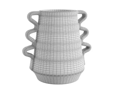 Orange and White Vase 3D model