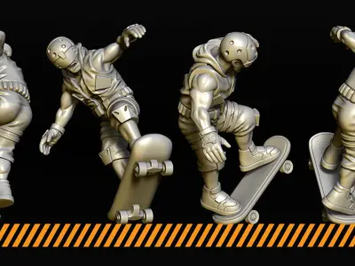 Skateboarders  3D print model