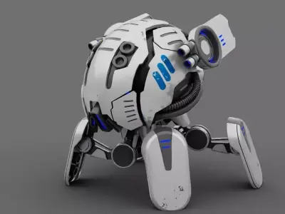 Combat Droid  rigged character 3D model purchase