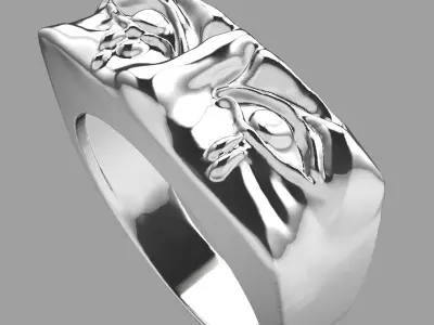 Golden Tear Ring 3D print model