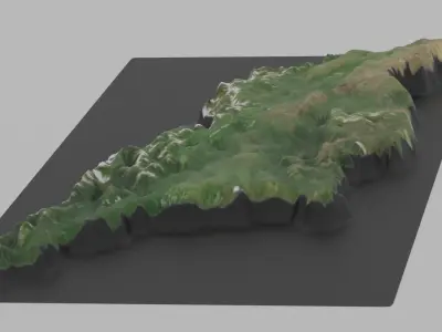 Georgia Map Country Low-poly 3D model