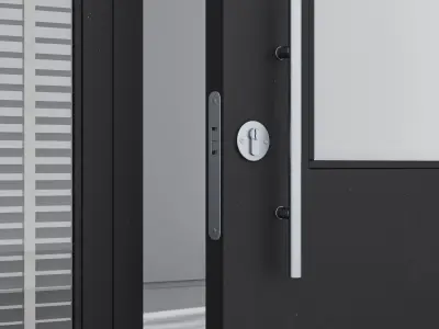 Aluminium door 82 3D model