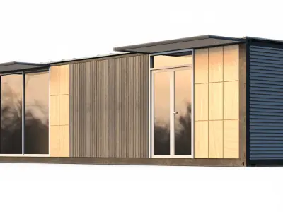 Container house 3 types 3D model