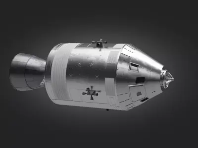 Apollo 11 Command and Service Module CSM Low-poly 3D model