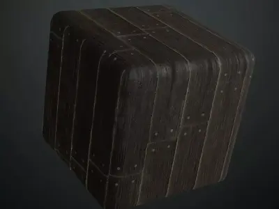 Weathered Redwood Horizontal Planks PBR Seamless Texture