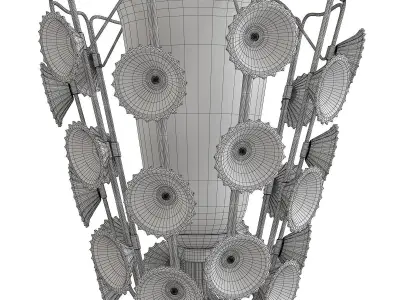 Rare Brass and Flower Pendant Low-poly 3D model