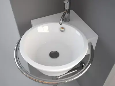 Althea Hera Corner wash-basin 3D model