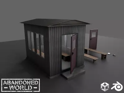 Guard Building Low-poly 3D model