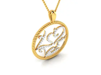 Solitaire Pendants  3D print model 6