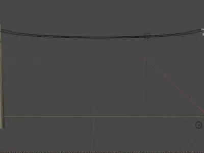 Wooden Electricity Utility Pole Low-poly 3D model