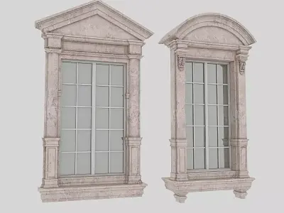 Classical Windows 2 Low-poly 3D model