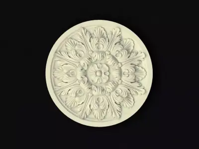 rosette decorative medallion 3D model 10