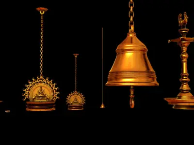 antique lights lamp 3d model 3D model