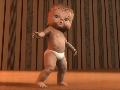 Baby doll toy model 3D model