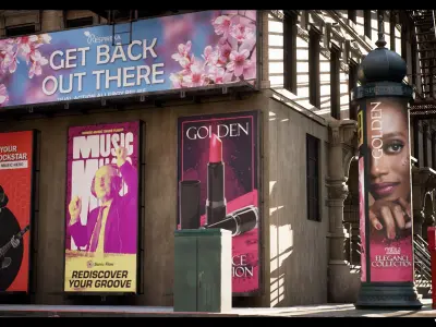 Billboards Pack Vol 03 Low-poly 3D model