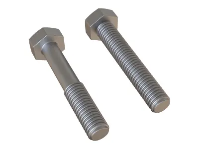 Hex bolts 3D Model 3D model