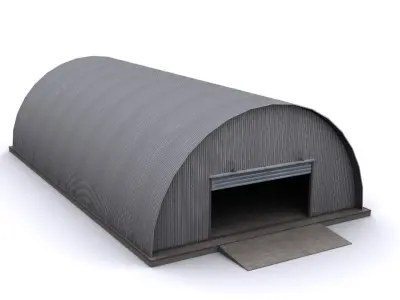 Hangar a1 Low-poly 3D model