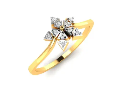 Diamond Ring For Women 3d Print Model 3D print model 4