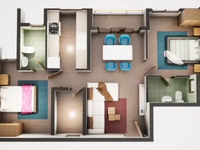 3D Floor Plan Model 21 3D model