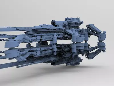 Advanced Ancient Civilization Ship architecture 9  3D model