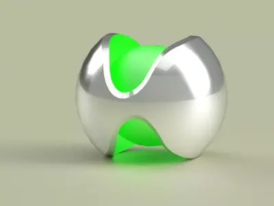 my new logo design Low-poly 3D model