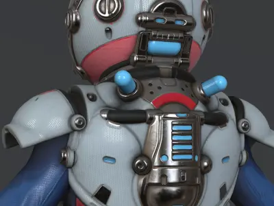 Spacesuit Stylized  Low-poly 3D model