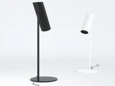 Modern Tube Table Lamps White and Black 3D model