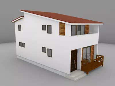 House model for background 28 Low-poly 3D model
