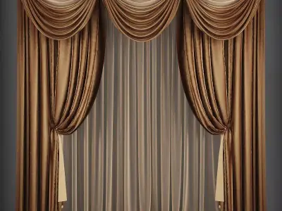 Curtain 3D model 164 Low-poly 3D model