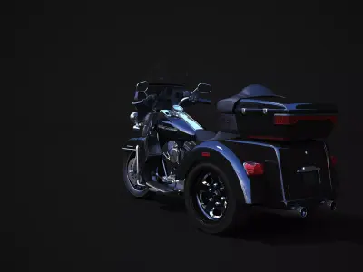 H-D Tri Glide Custom 3D model