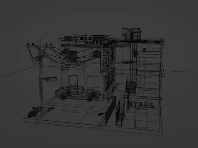 Cyberpunk House City  3D model